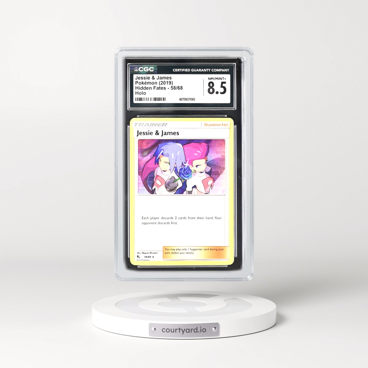 2019 Hidden Fates #58/68 Jessie &amp; James - Holo (CGC 8.5 NM-MT+)