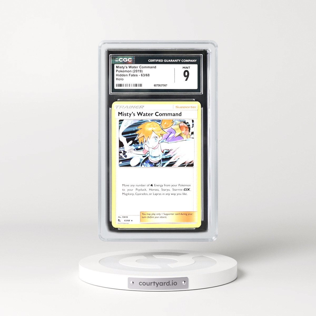 2019 Hidden Fates #63/68 Misty's Water Command - Holo (CGC 9 MINT)