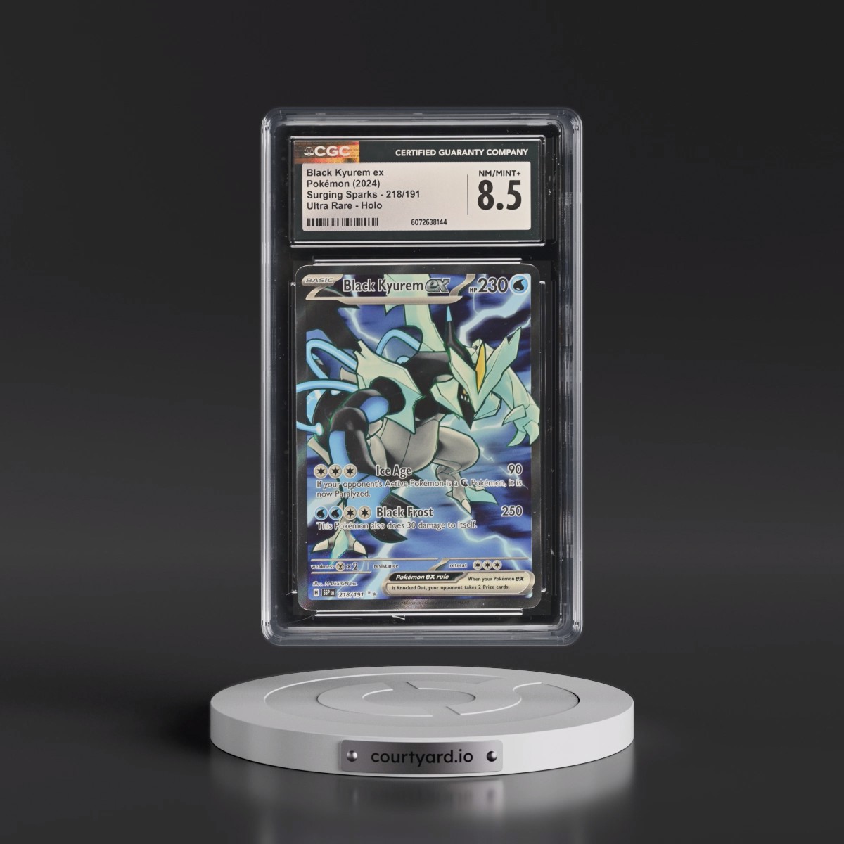 2024 Surging Sparks - SSP EN #218/191 Black Kyurem ex - Ultra Rare Holo (CGC 8.5 NM-MT+)