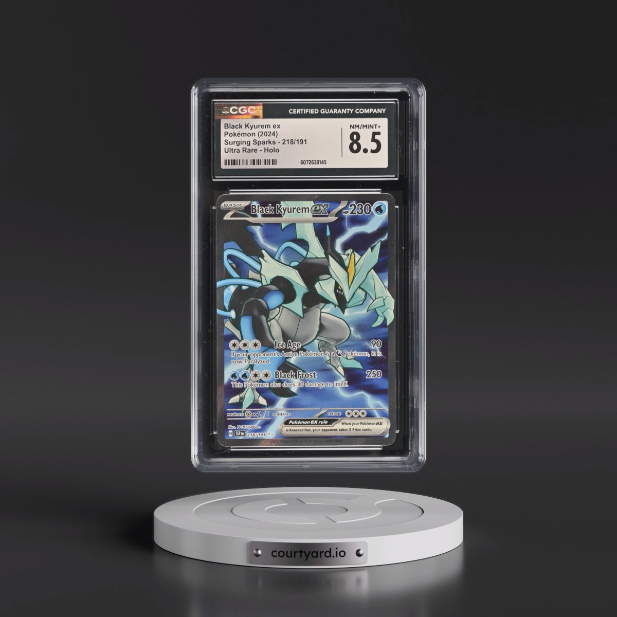 2024 Surging Sparks - SSP EN #218/191 Black Kyurem ex - Ultra Rare Holo (CGC 8.5 NM-MT+)