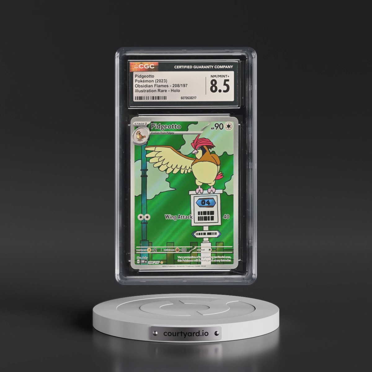 2023 Obsidian Flames - OBF EN #208/197 Pidgeotto - Illustration Rare Holo (CGC 8.5 NM-MT+)