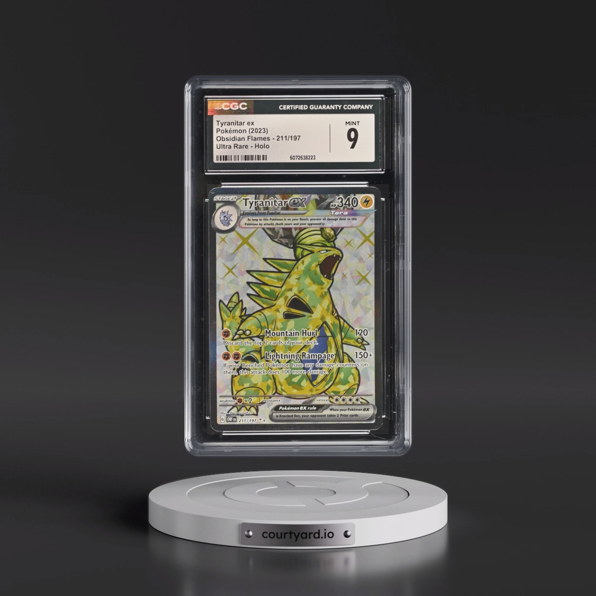 2023 Obsidian Flames - OBF EN #211/197 Tyranitar ex - Ultra Rare Holo (CGC 9 MINT)