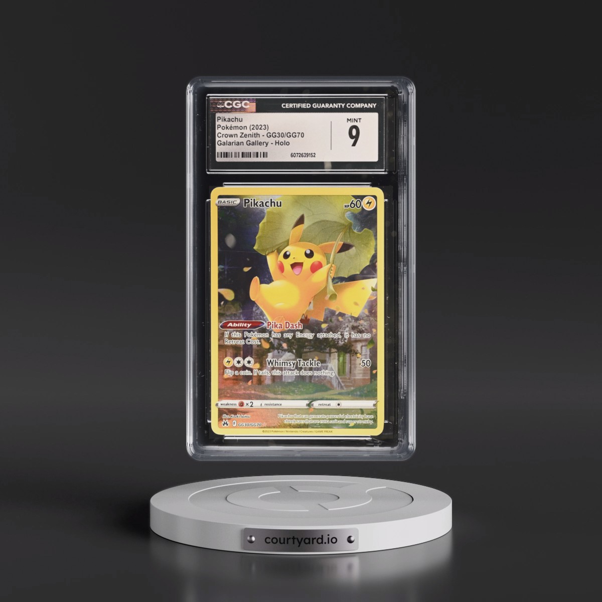 2023 Crown Zenith #GG30/GG70 Pikachu - Galarian Gallery Holo (CGC 9 MINT)