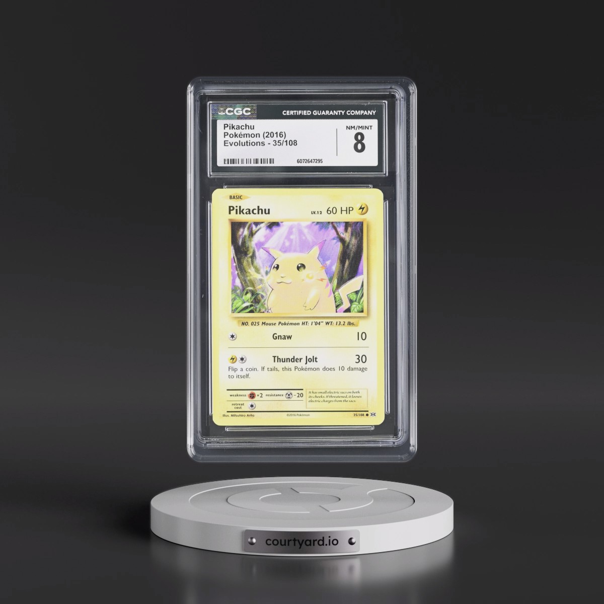 2016 Evolutions #35/108 Pikachu (CGC 8 NM-MT)