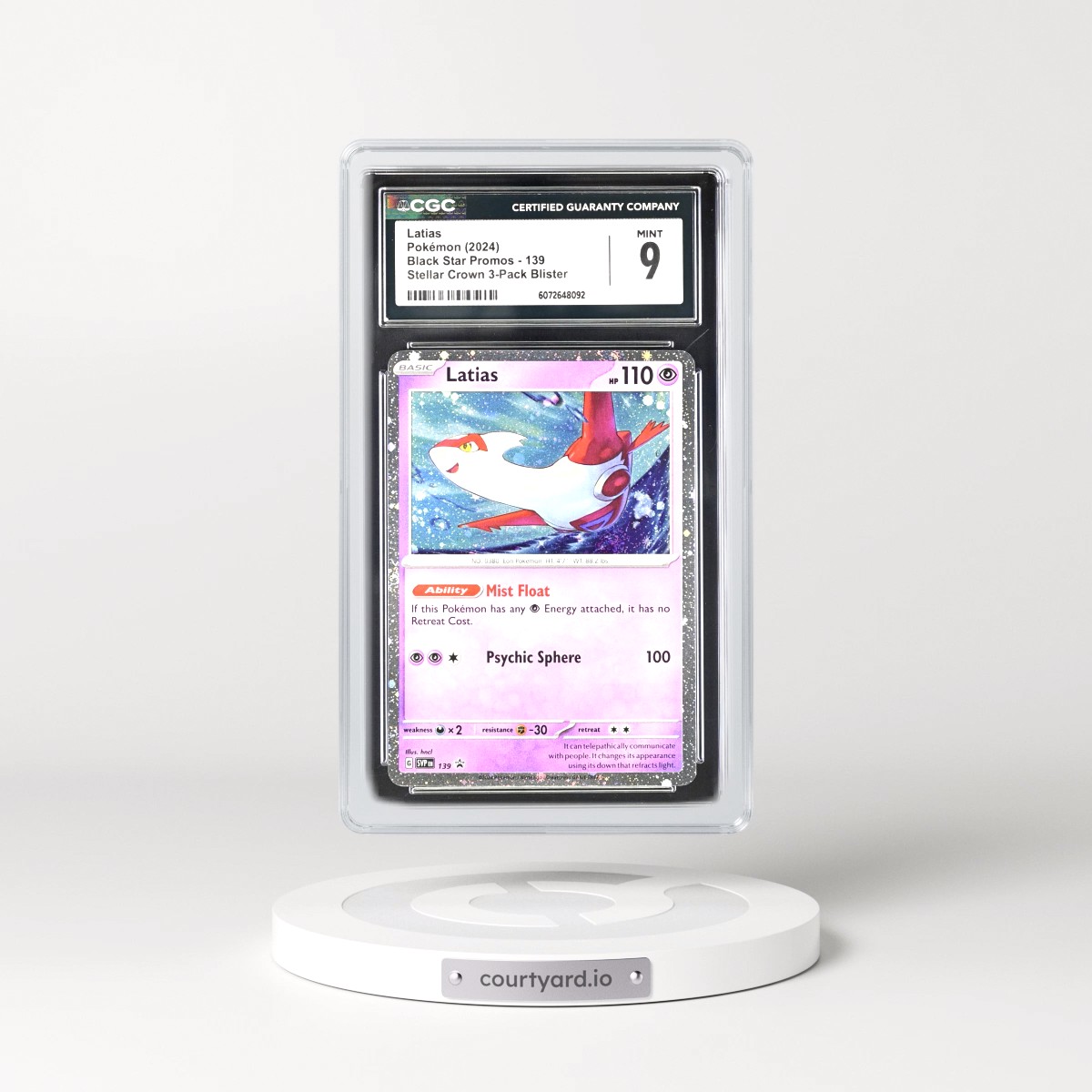 2023 Black Star Promos - Scarlet & Violet SVP EN #139 Latias - Stellar Crown 3-Pack Blister (Cosmos Holo) (CGC 9 MINT)