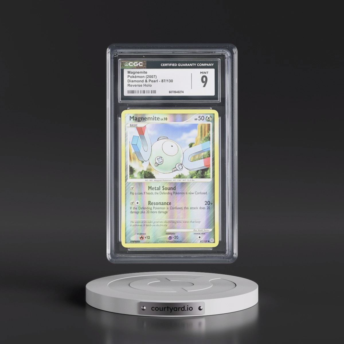 2007 Diamond & Pearl #87/130 Magnemite - Reverse Holo (CGC 9 MINT)