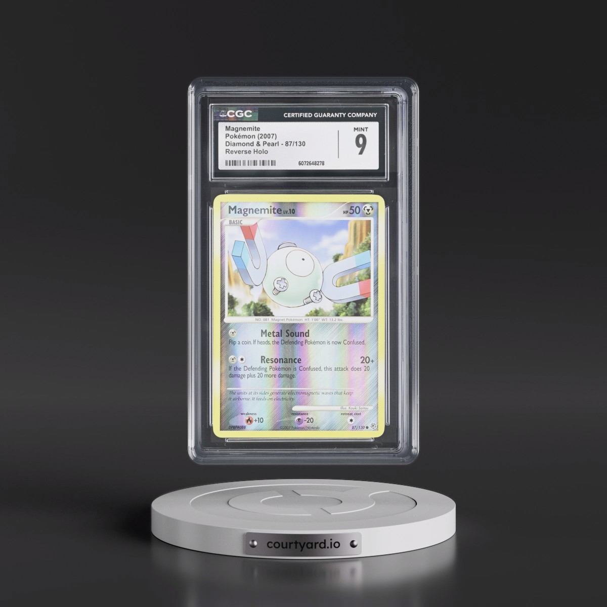 2007 Diamond & Pearl #87/130 Magnemite - Reverse Holo (CGC 9 MINT)