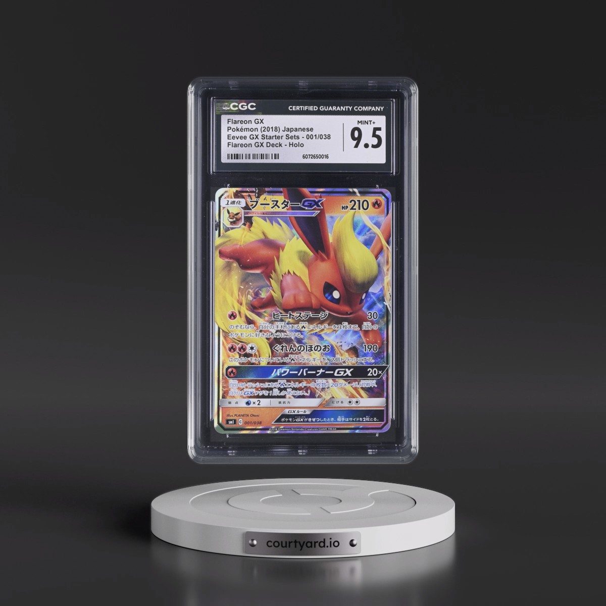 2018 Eevee GX Starter Sets #001/038 Flareon GX - Flareon GX Deck Holo (CGC 9.5 MINT+)