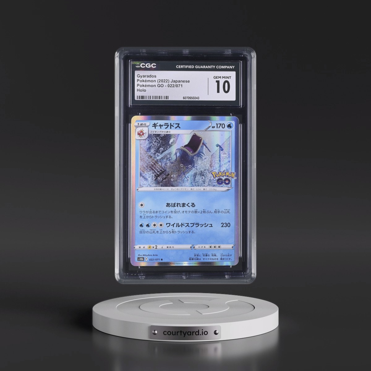 2022 Pokémon GO #022/071 Gyarados - Holo (CGC 10 GEM MINT)