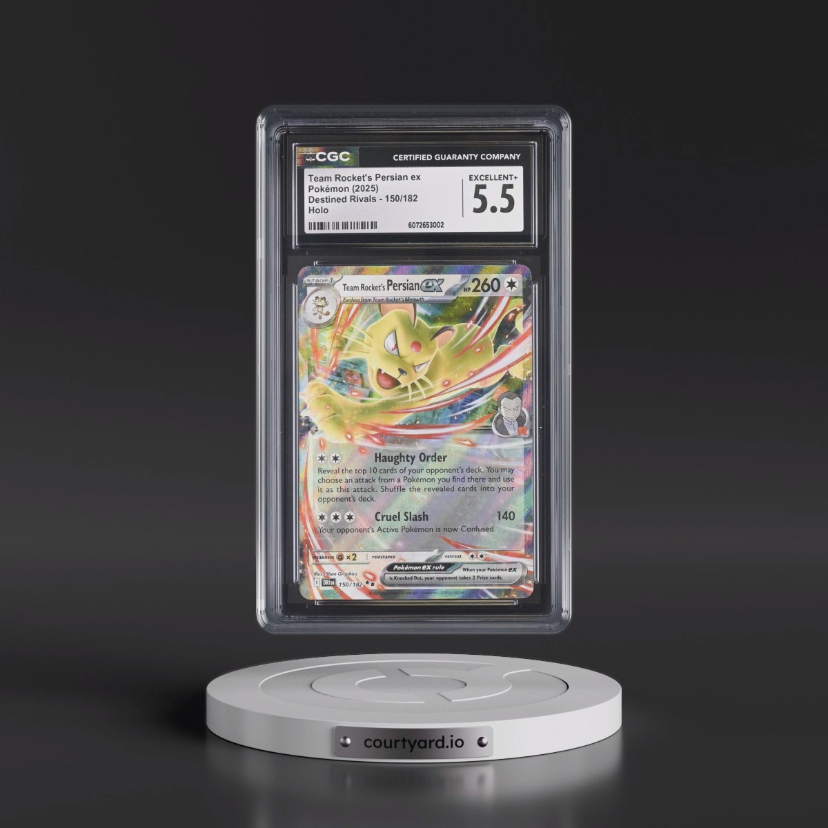 2025 Pokémon Dri EN-Destined Rivals #150 Team Rocket's Persian EX - Holo (CGC 5.5 EX+)