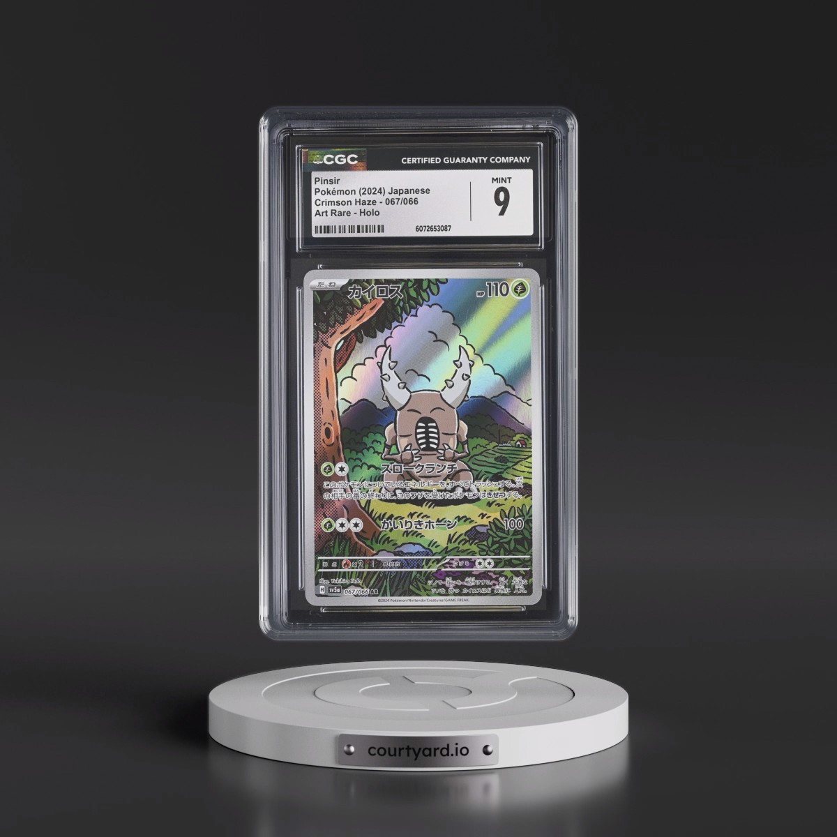 2024 Crimson Haze #067/066 Pinsir - Art Rare Holo (CGC 9 MINT)