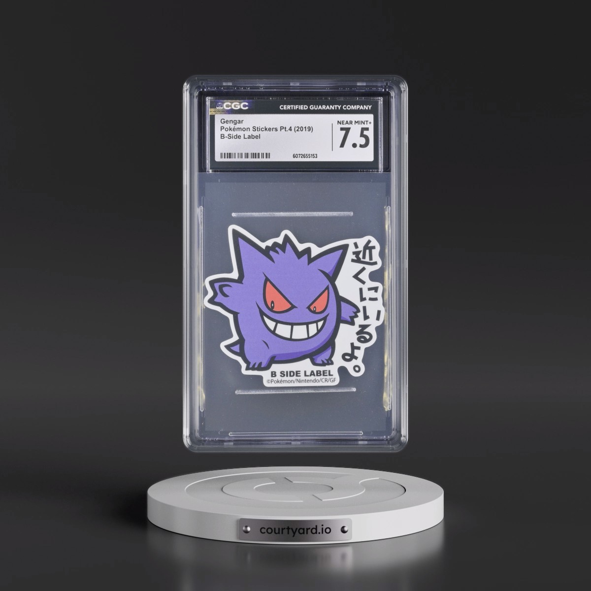 2019 Pokémon Stickers Pt.4 (2019 B-Side Label) - Japanese Gengar (CGC 7.5 NM+)