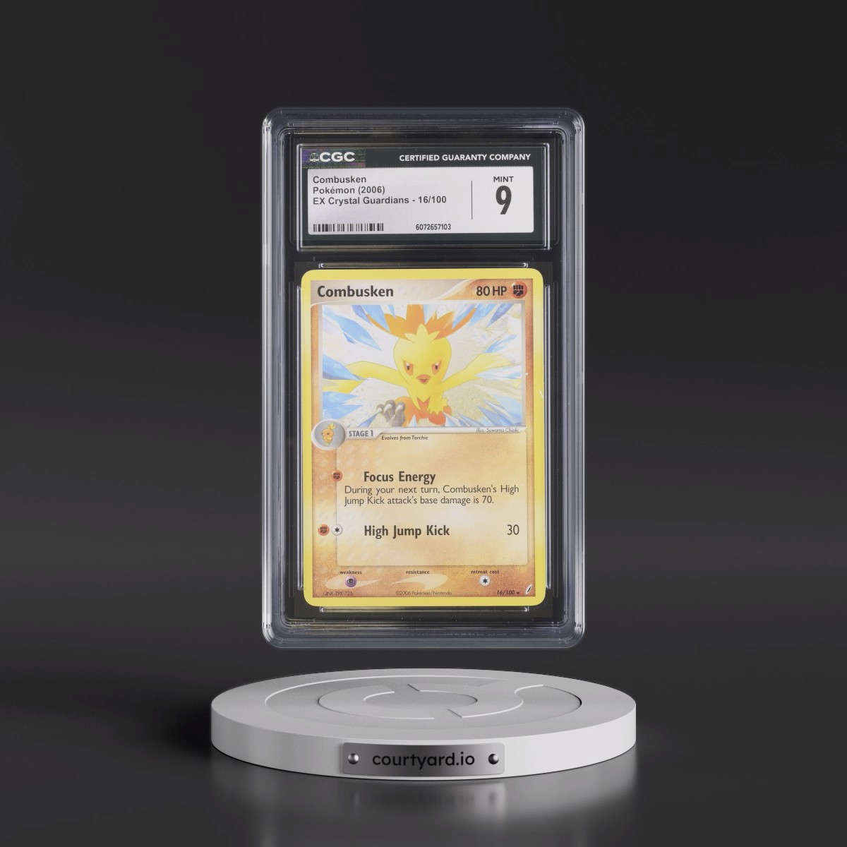 2006 EX Crystal Guardians #16/100 Combusken (CGC 9 MINT)