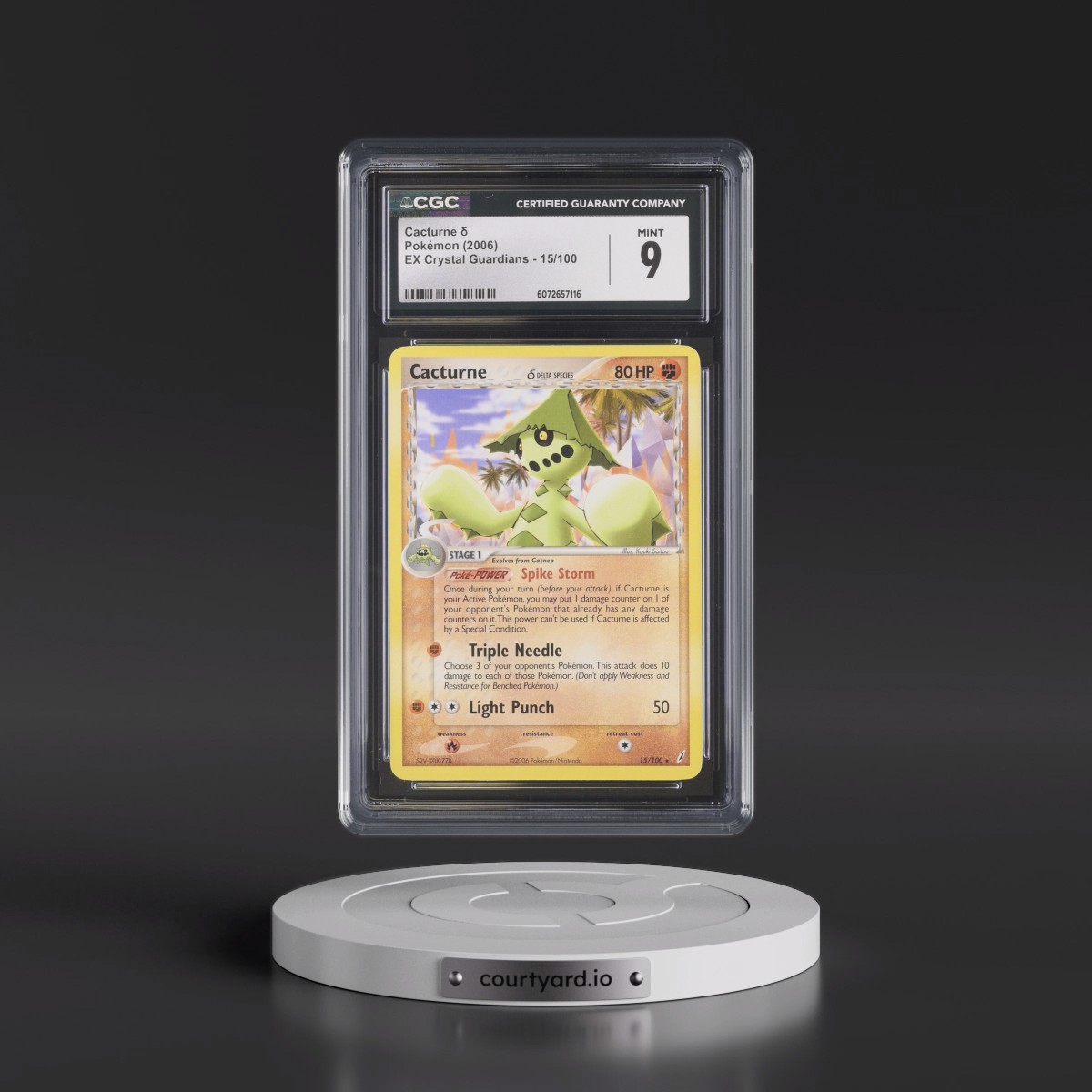 2006 EX Crystal Guardians #15/100 Cacturne δ (CGC 9 MINT)