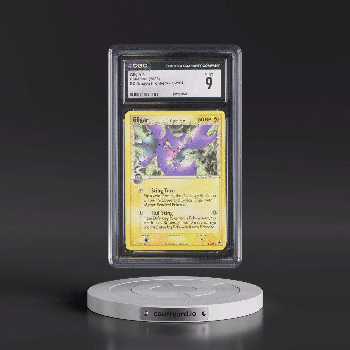 2006 EX Dragon Frontiers #16/101 Gligar δ (CGC 9 MINT)