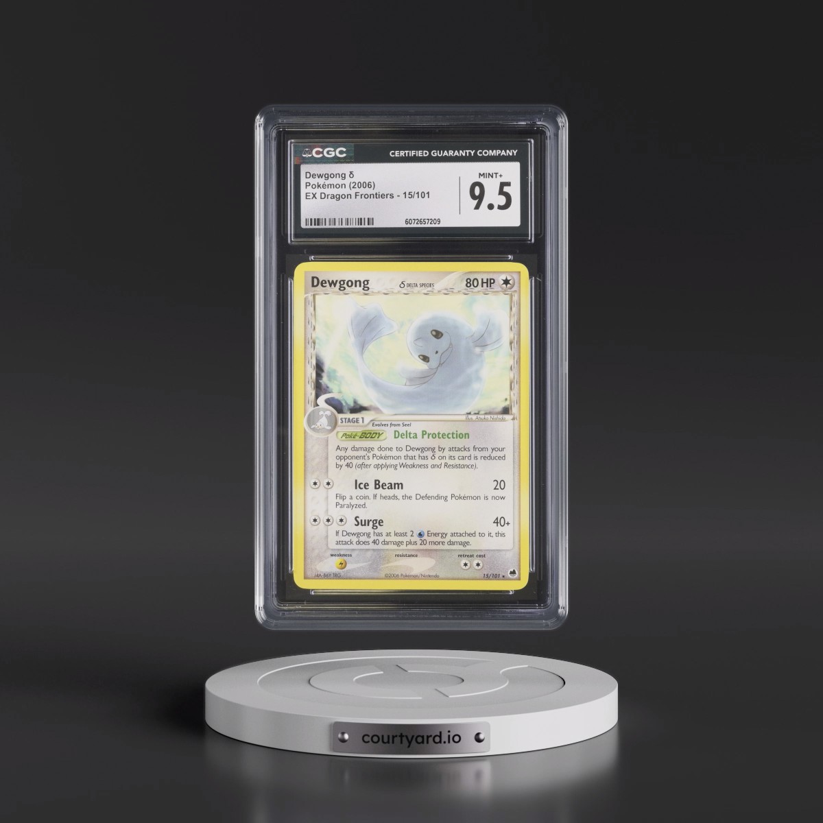 2006 EX Dragon Frontiers #15/101 Dewgong δ (CGC 9.5 MINT+)