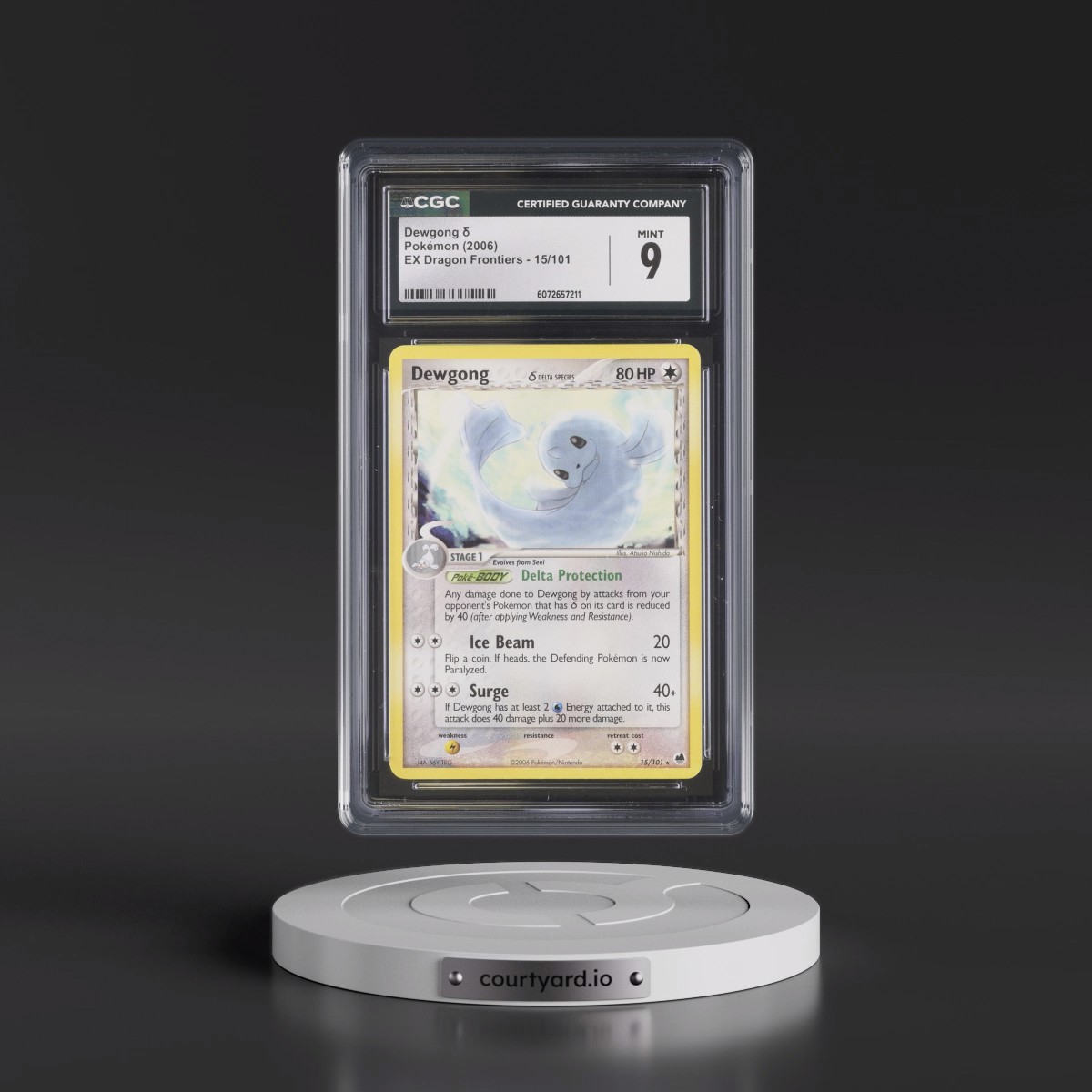 2006 EX Dragon Frontiers #15/101 Dewgong δ (CGC 9 MINT)