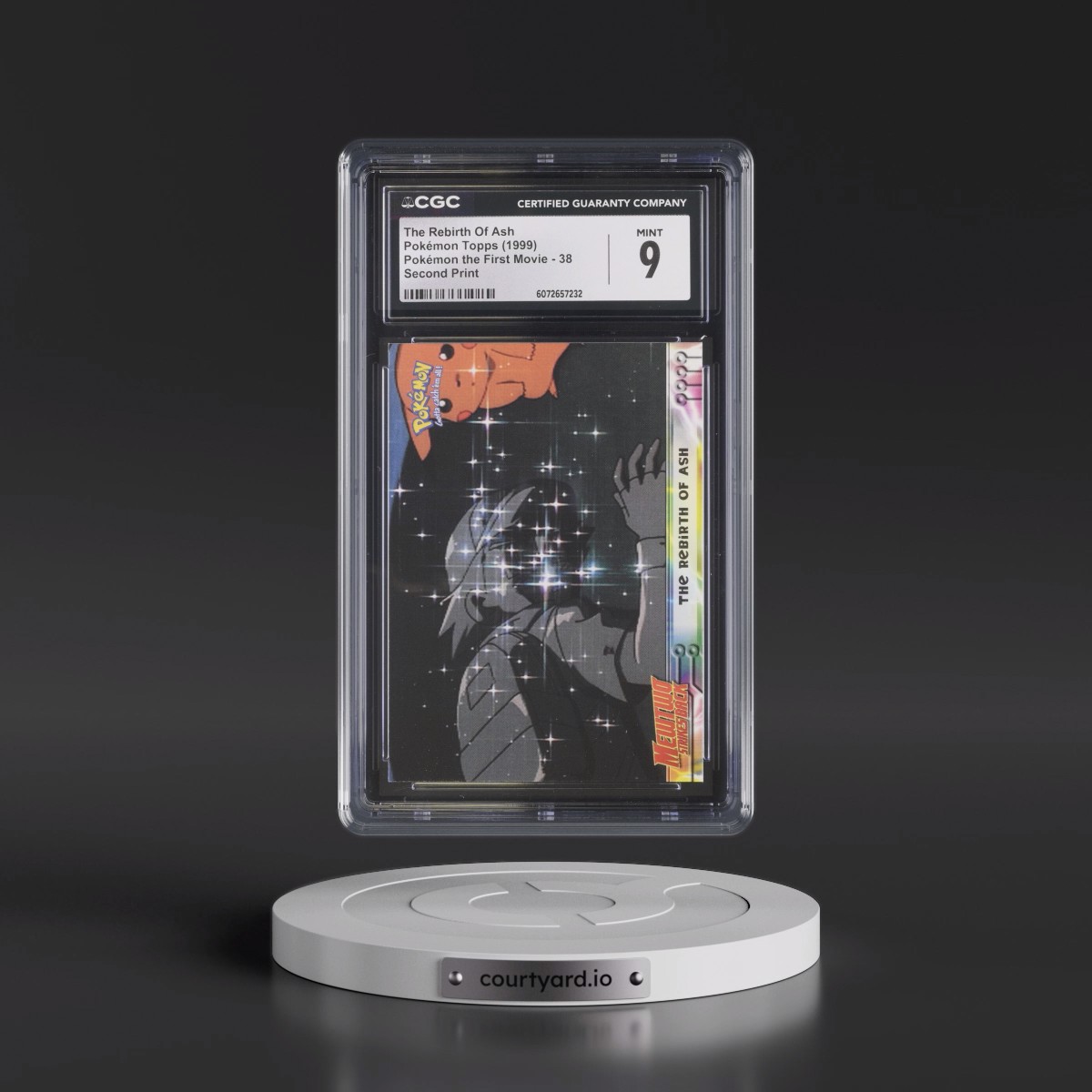 1999 Pokémon the First Movie #38 The Rebirth Of Ash - Second Print (Black Topps Logo) (CGC 9 MINT)