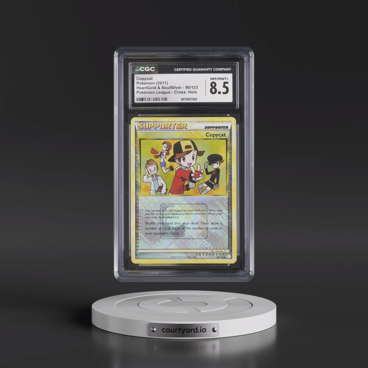 2010 HeartGold & SoulSilver #90/123 Copycat - Crosshatch Holo (Cross. Holo) Pokémon League (CGC 8.5 NM-MT+)