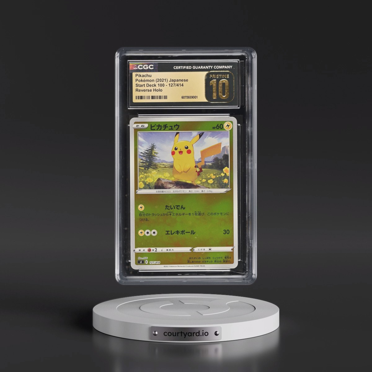 2021 Start Deck 100 #127/414 Pikachu - Reverse Holo (CGC 10 PRISTINE)