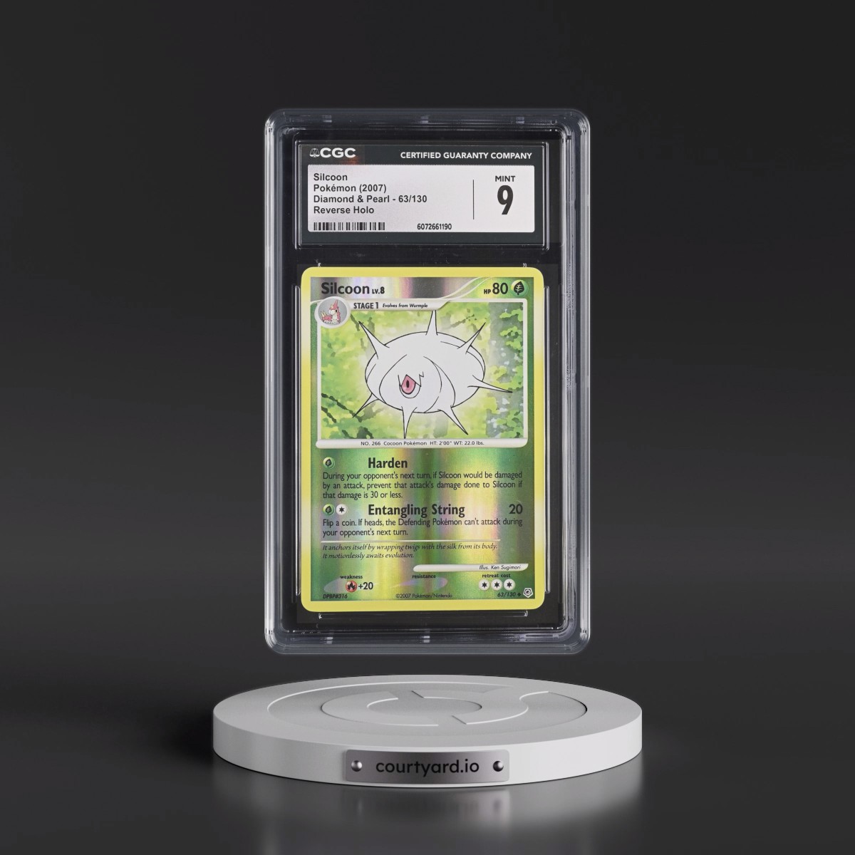 2007 Diamond & Pearl #63/130 Silcoon - Reverse Holo (CGC 9 MINT)