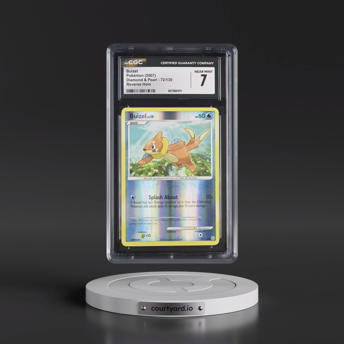 2007 Diamond & Pearl #72/130 Buizel - Reverse Holo (CGC 7 NM)