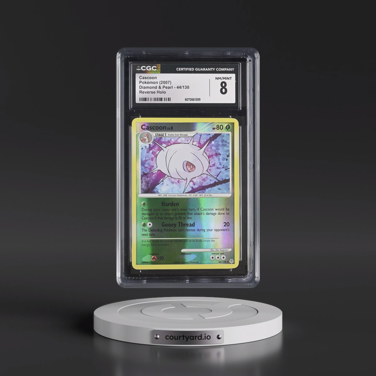 2007 Diamond & Pearl #44/130 Cascoon - Reverse Holo (CGC 8 NM-MT)
