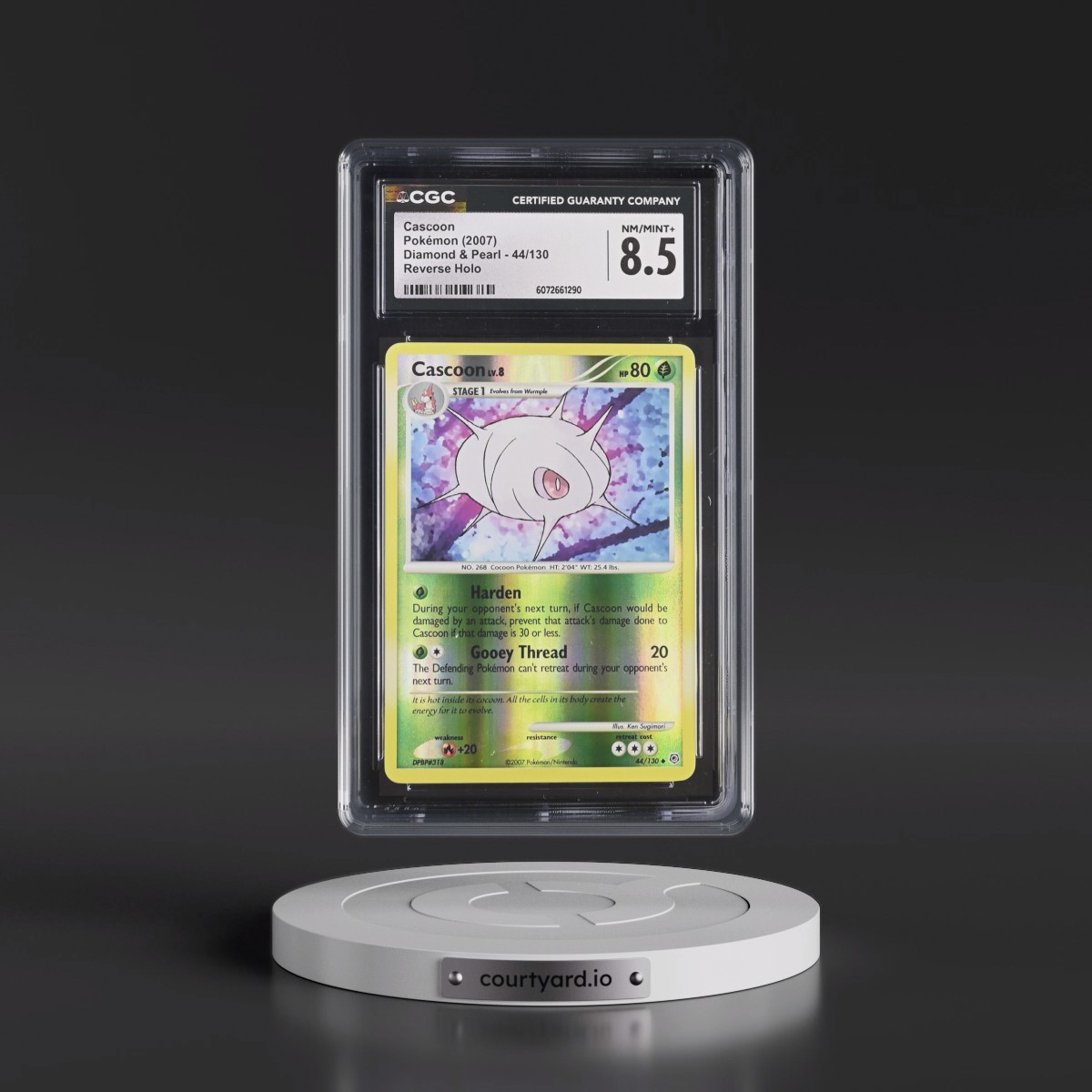 2007 Diamond & Pearl #44/130 Cascoon - Reverse Holo (CGC 8.5 NM-MT+)