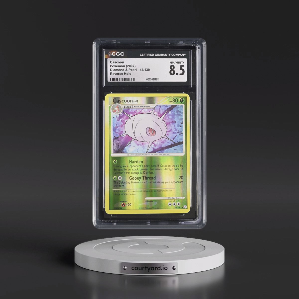 2007 Diamond & Pearl #44/130 Cascoon - Reverse Holo (CGC 8.5 NM-MT+)