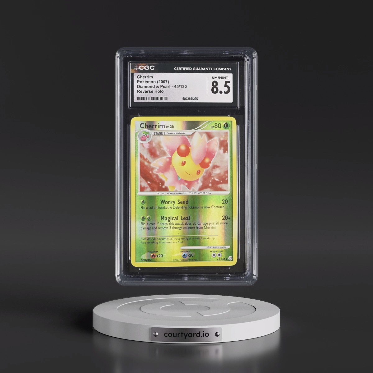 2007 Diamond & Pearl #45/130 Cherrim - Reverse Holo (CGC 8.5 NM-MT+)