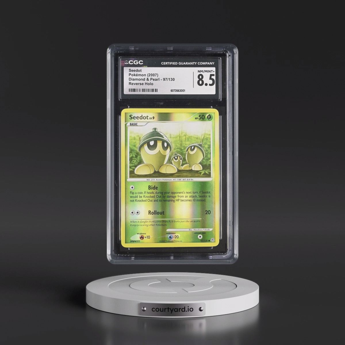 2007 Diamond & Pearl #97/130 Seedot - Reverse Holo (CGC 8.5 NM-MT+)