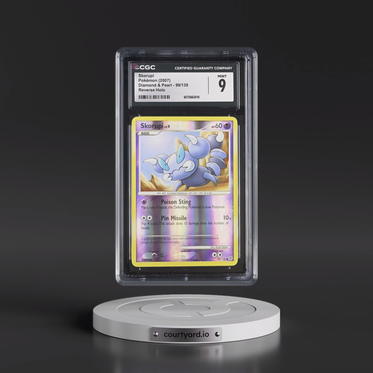 2007 Diamond & Pearl #99/130 Skorupi - Reverse Holo (CGC 9 MINT)