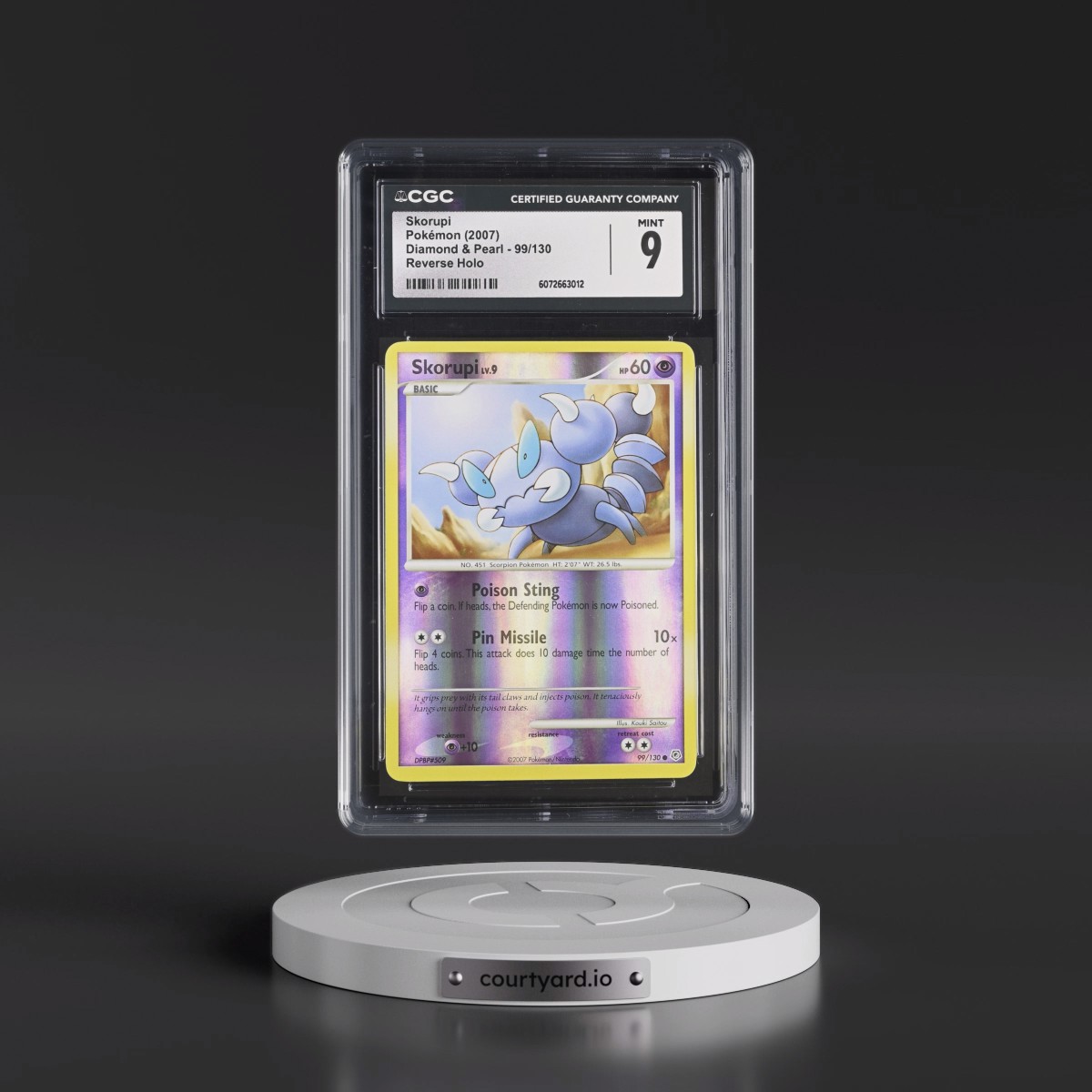 2007 Diamond & Pearl #99/130 Skorupi - Reverse Holo (CGC 9 MINT)