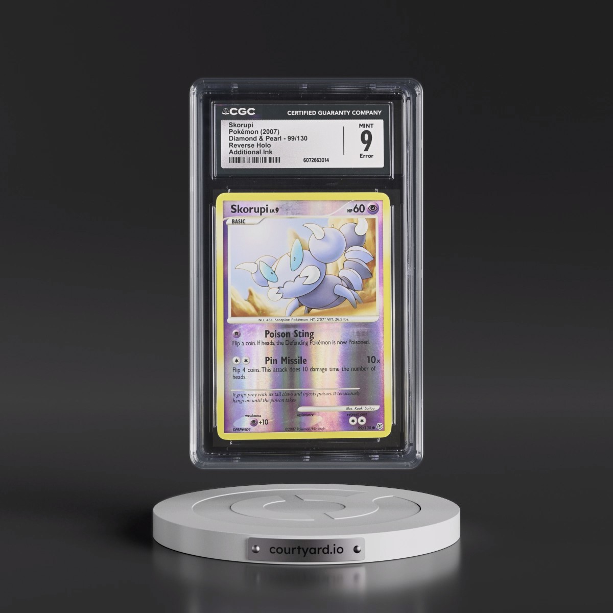 2007 Diamond & Pearl #99/130 Skorupi - Reverse Holo (CGC 9 MINT)