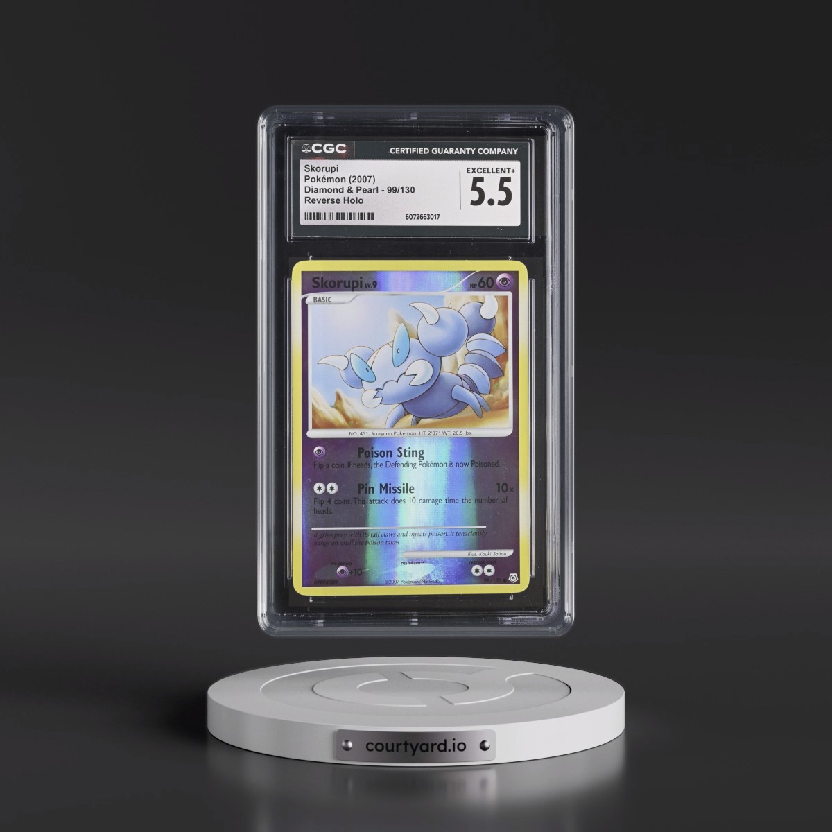 2007 Diamond & Pearl #99/130 Skorupi - Reverse Holo (CGC 5.5 EX+)