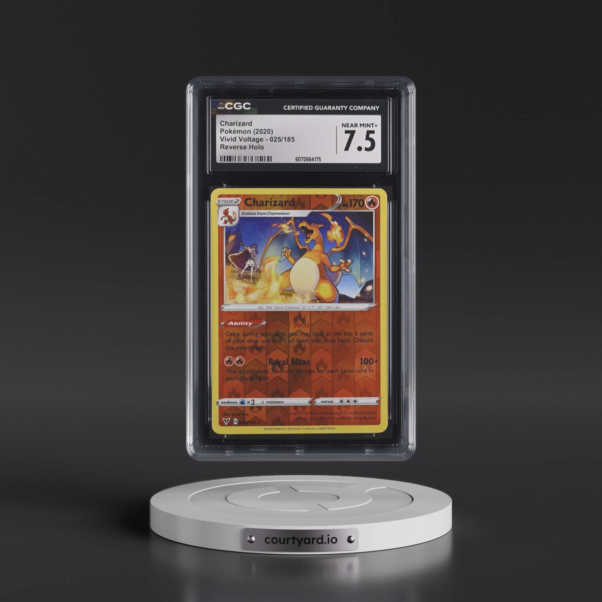 2020 Vivid Voltage #025/185 Charizard - Reverse Holo (CGC 7.5 NM+)