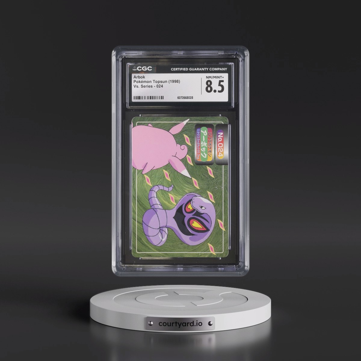 1997 (Two Pokémon) Vs. Series #024 Arbok - (ã??ã??ã??)"Top" Logo on Back of Card (CGC 8.5 NM-MT+)