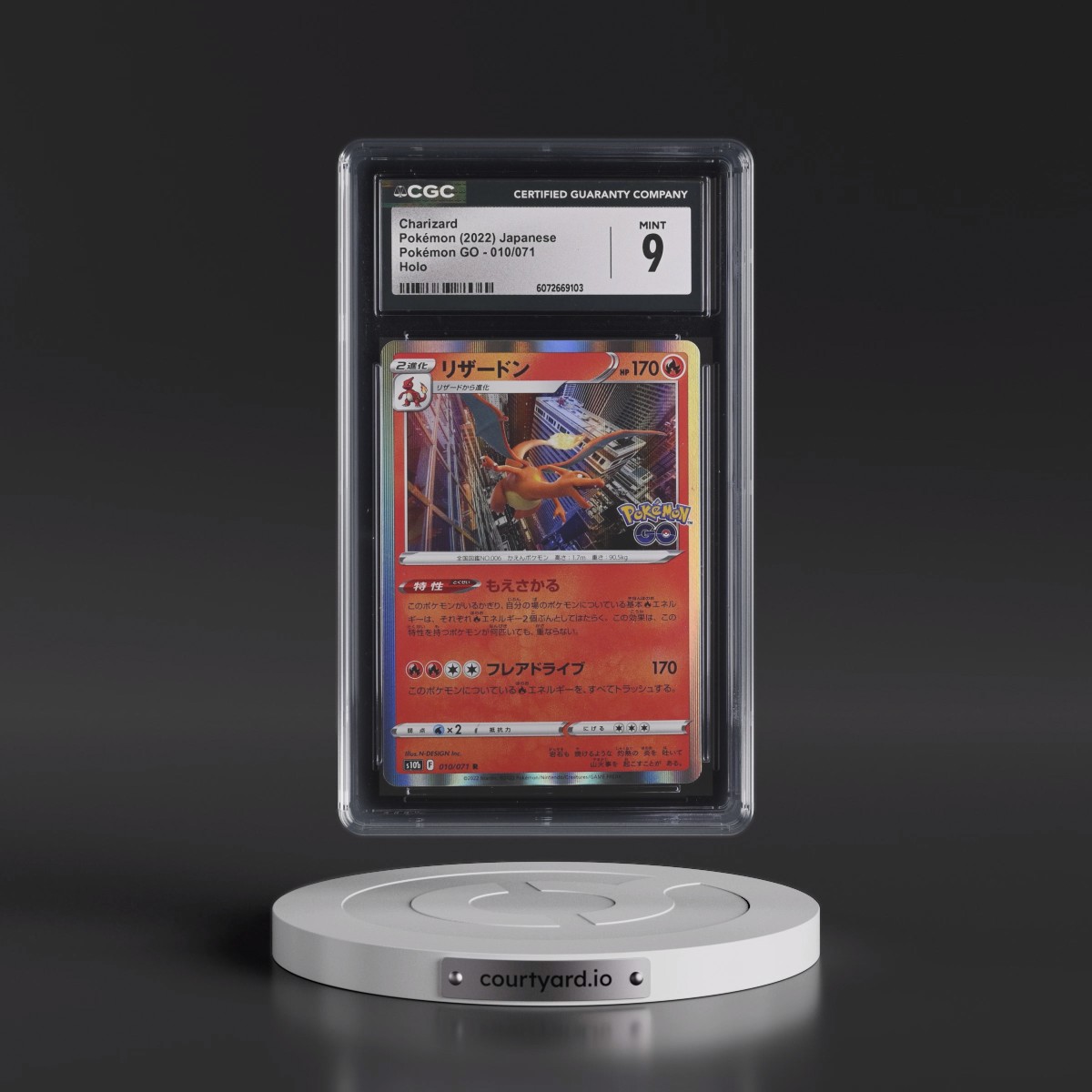 2022 Pokémon GO #010/071 Charizard - Holo (CGC 9 MINT)