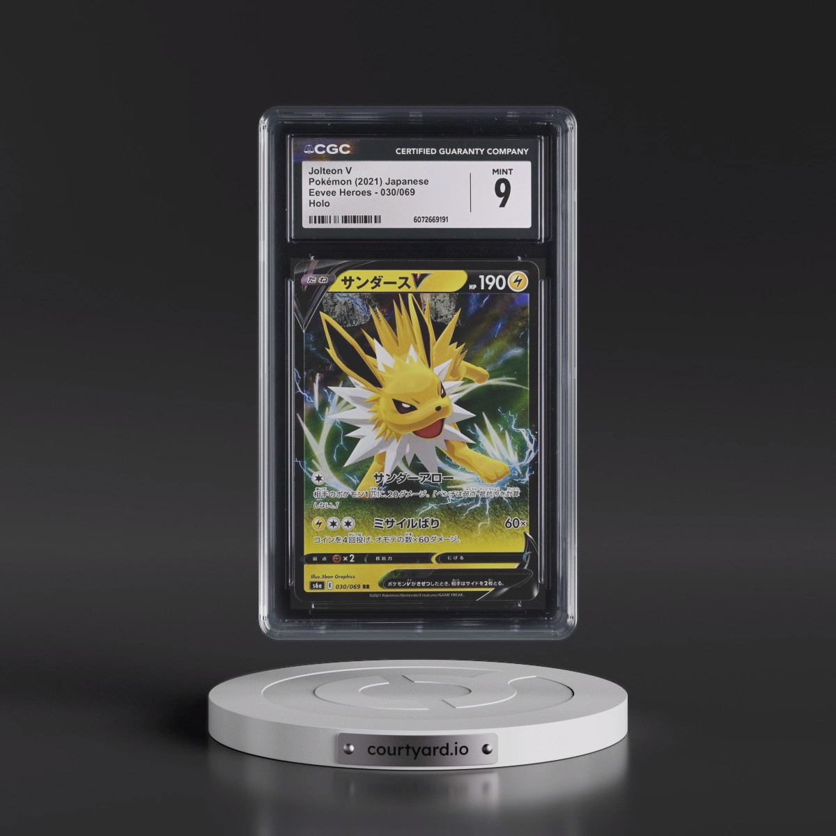2021 Eevee Heroes #030/069 Jolteon V - Holo (CGC 9 MINT)