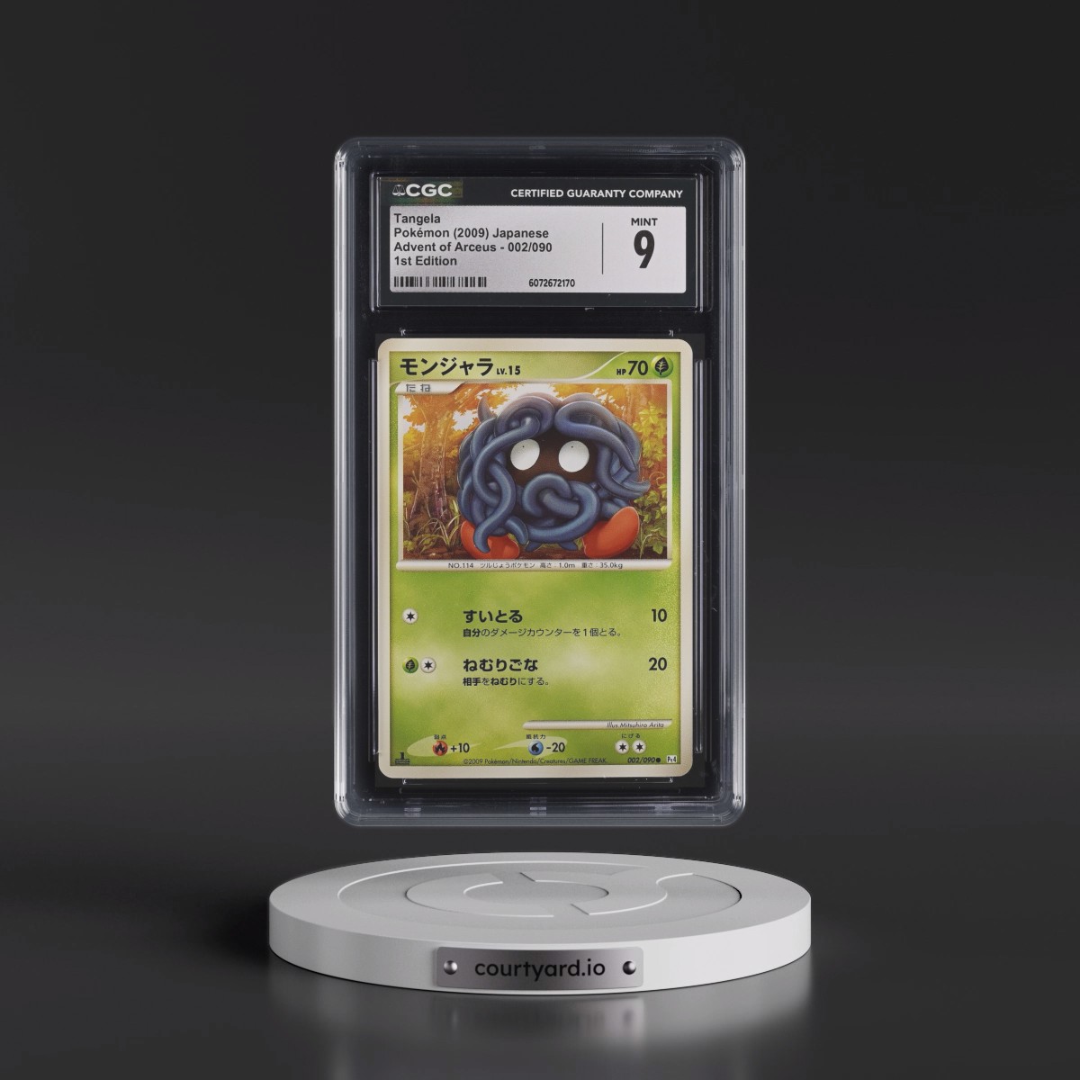 2009 Advent of Arceus #002/090 Tangela - 1st Edition (CGC 9 MINT)