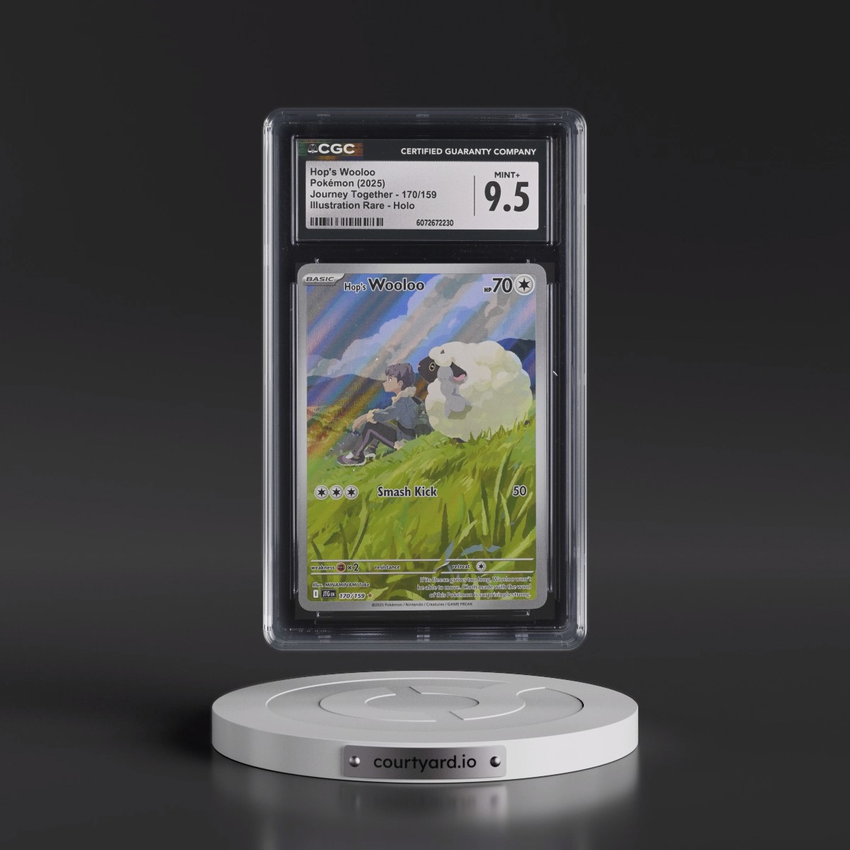 2025 Journey Together - JTG EN #170/159 Hop's Wooloo - Illustration Rare Holo (CGC 9.5 MINT+)