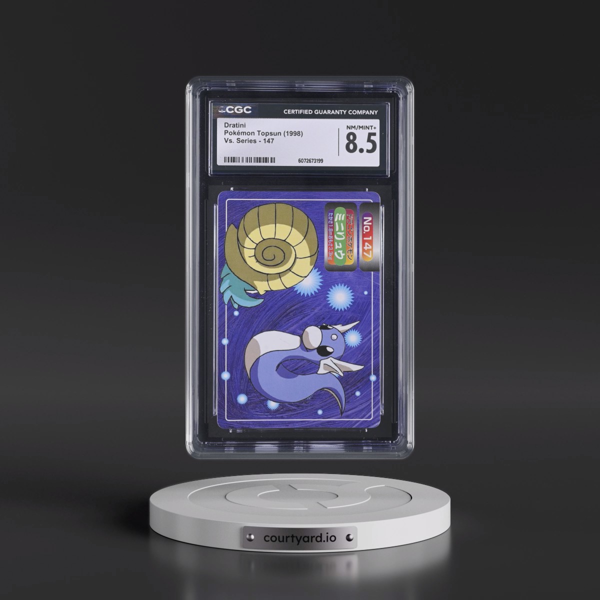 1997 (Two Pokémon) Vs. Series #147 Dratini - (ã??ã??ã??)"Top" Logo on Back of Card (CGC 8.5 NM-MT+)