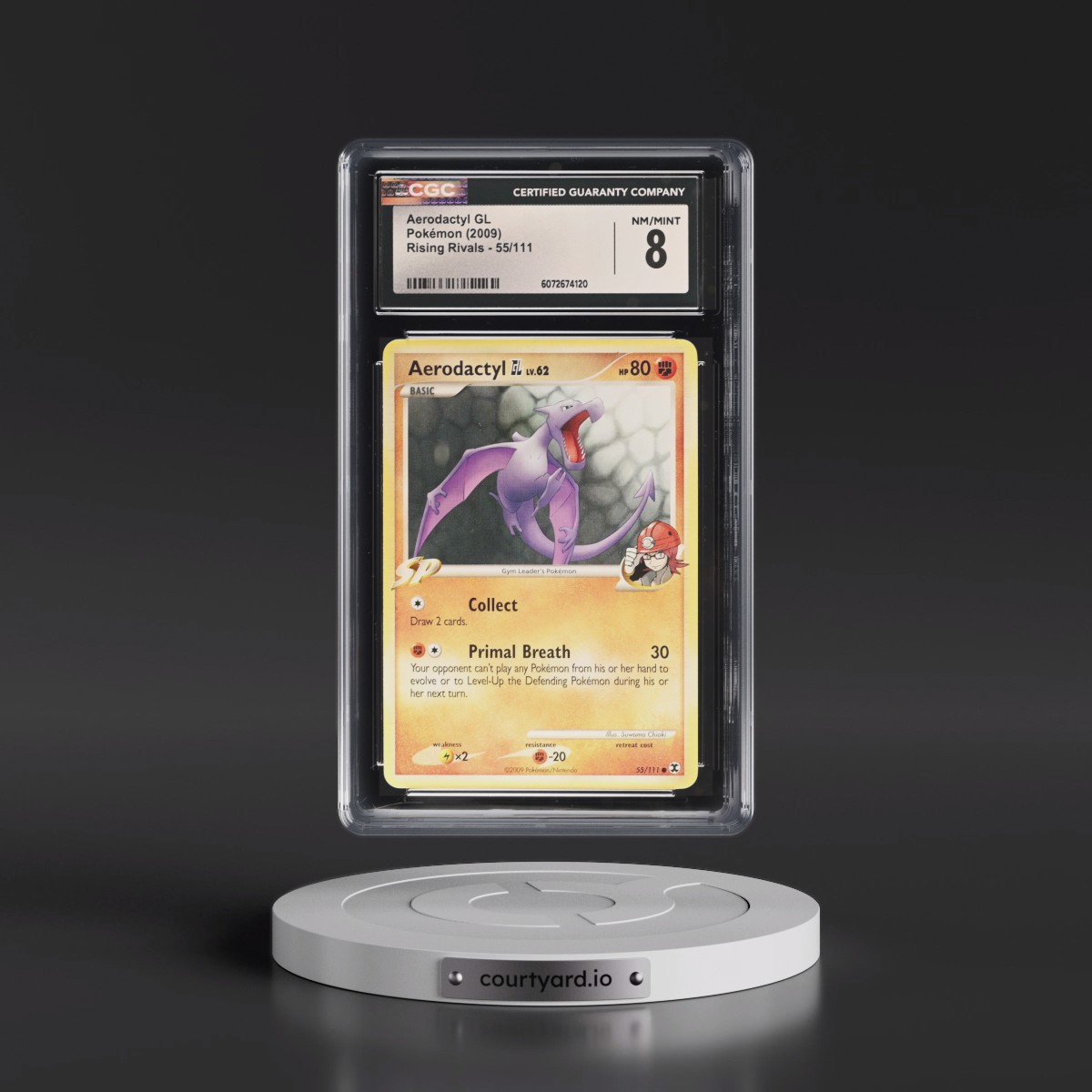 2009 Rising Rivals #55/111 Aerodactyl GL (CGC 8 NM-MT)