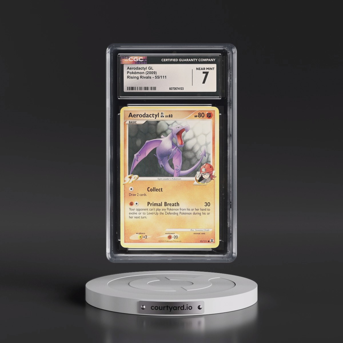 2009 Rising Rivals #55/111 Aerodactyl GL (CGC 7 NM)