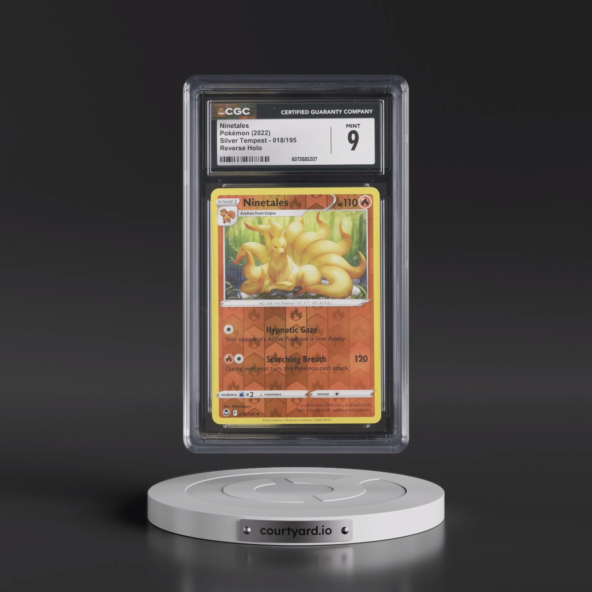 2022 Silver Tempest #018/195 Ninetales - Reverse Holo (CGC 9 MINT)