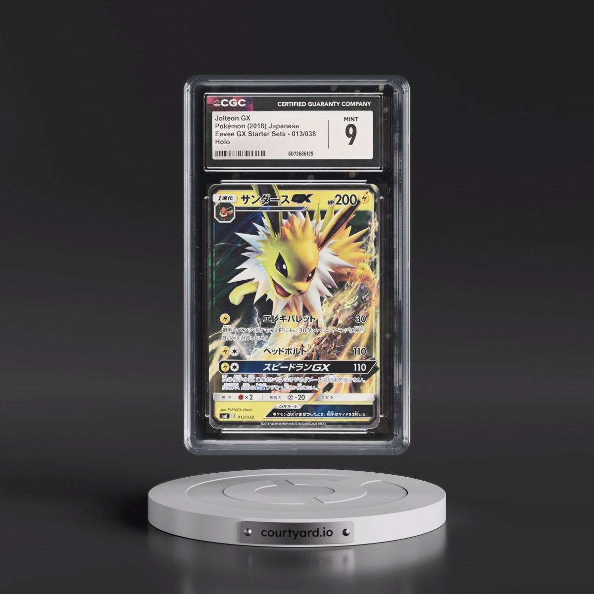 2018 Eevee GX Starter Sets #013/038 Jolteon GX - Holo (CGC 9 MINT)