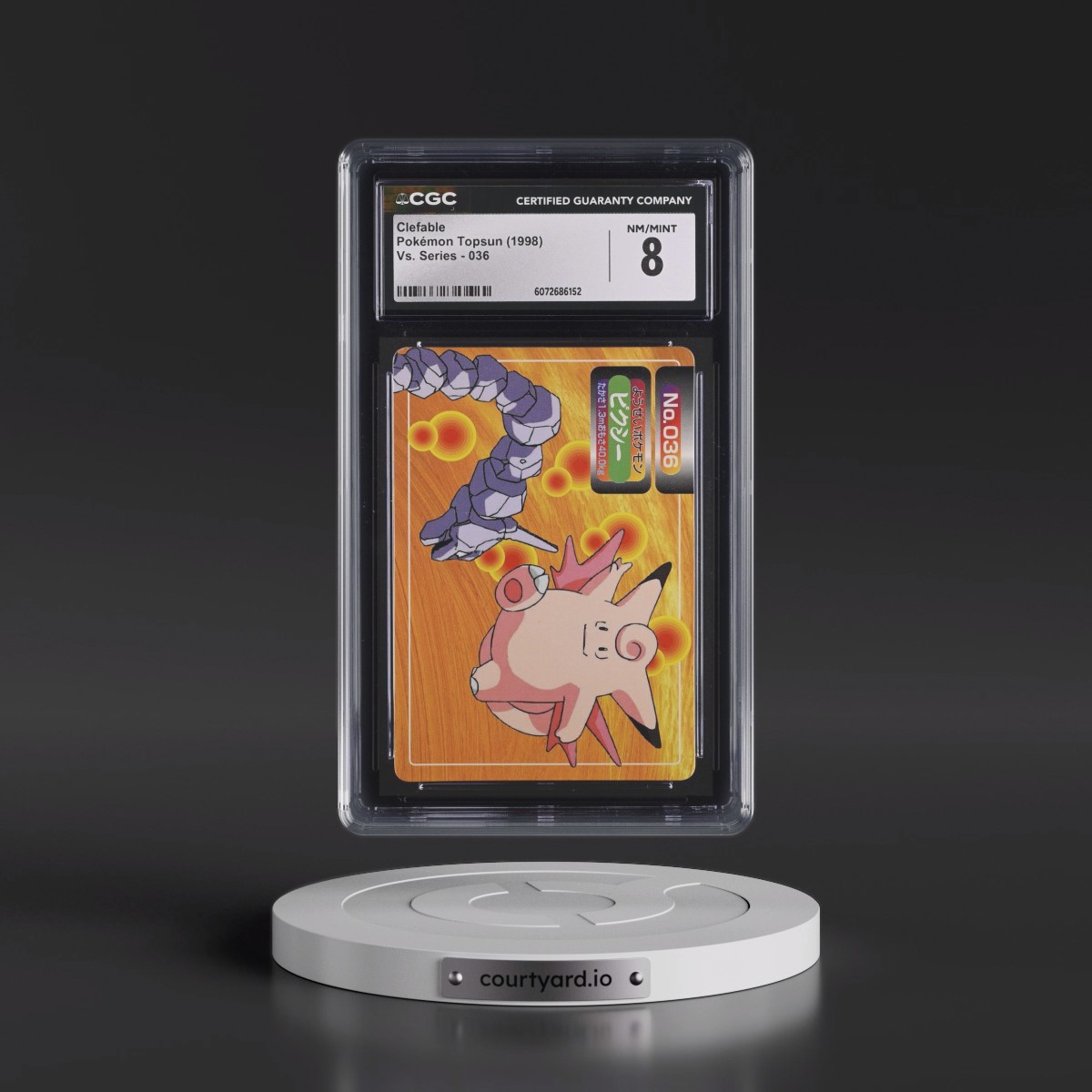1997 (Two Pokémon) Vs. Series #036 Clefable - (トップ)"Top" Logo on Back of Card (CGC 8 NM-MT)