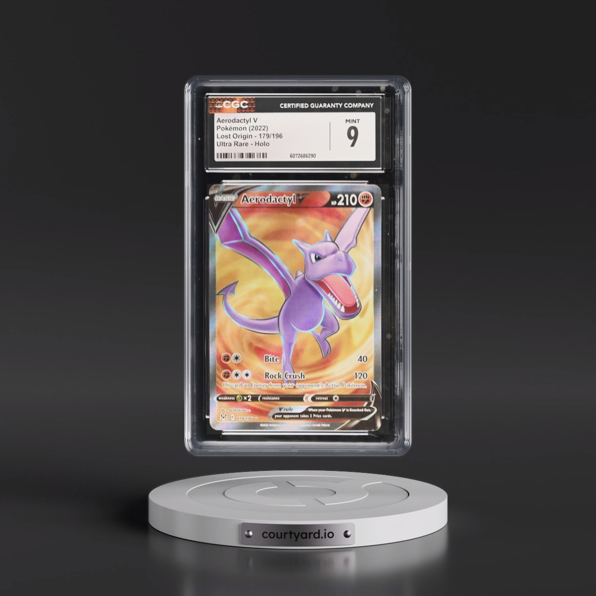 2022 Lost Origin #179/196 Aerodactyl V - Holo (CGC 9 MINT)