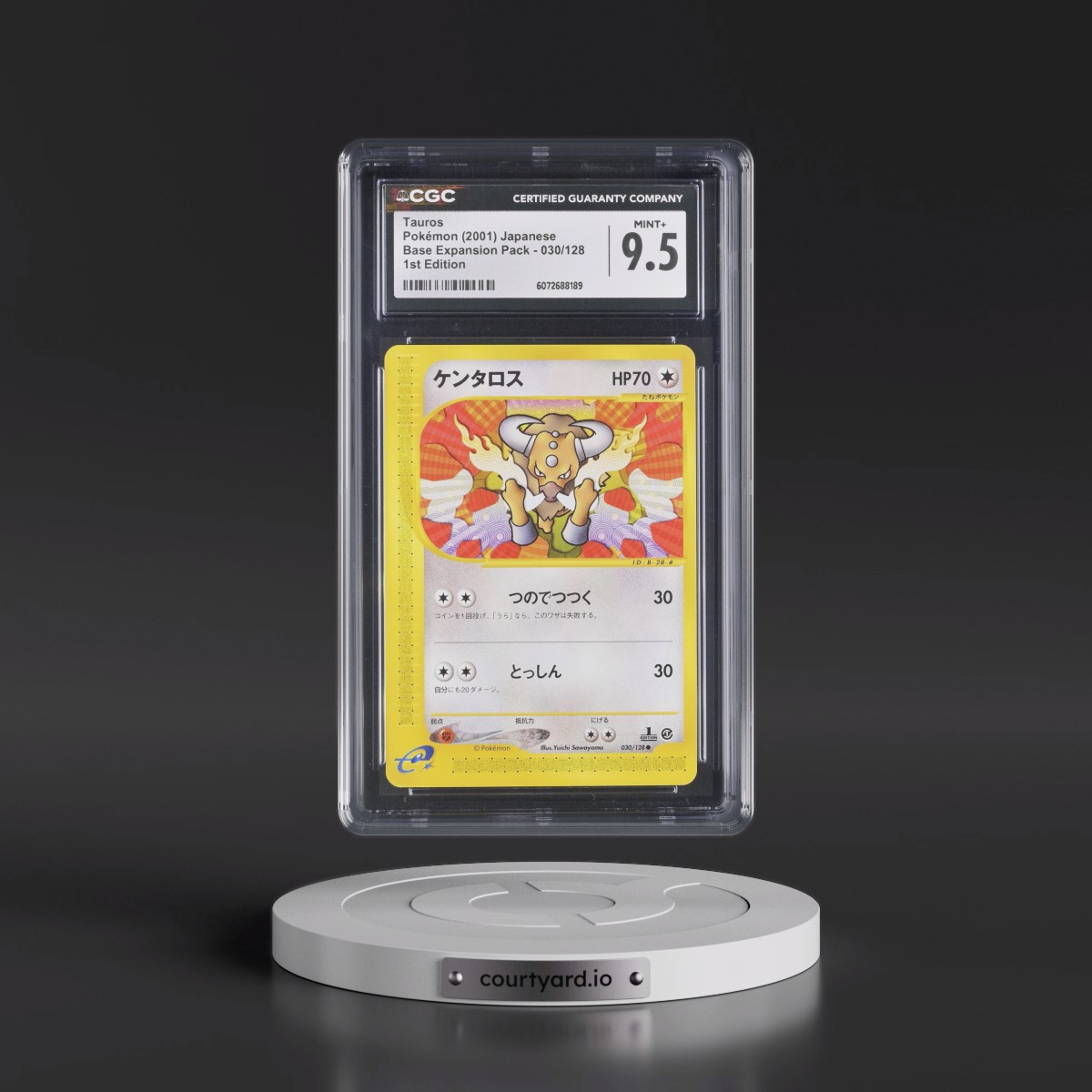 2001 Base Expansion Pack #030/128 Tauros - 1st Edition (CGC 9.5 MINT+)