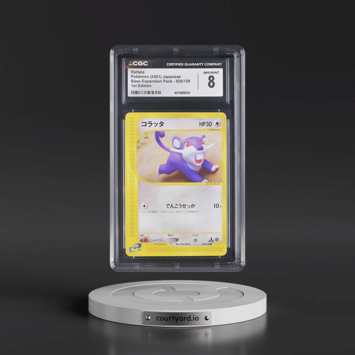 2001 Base Expansion Pack #026/128 Rattata - 1st Edition (CGC 8 NM-MT)
